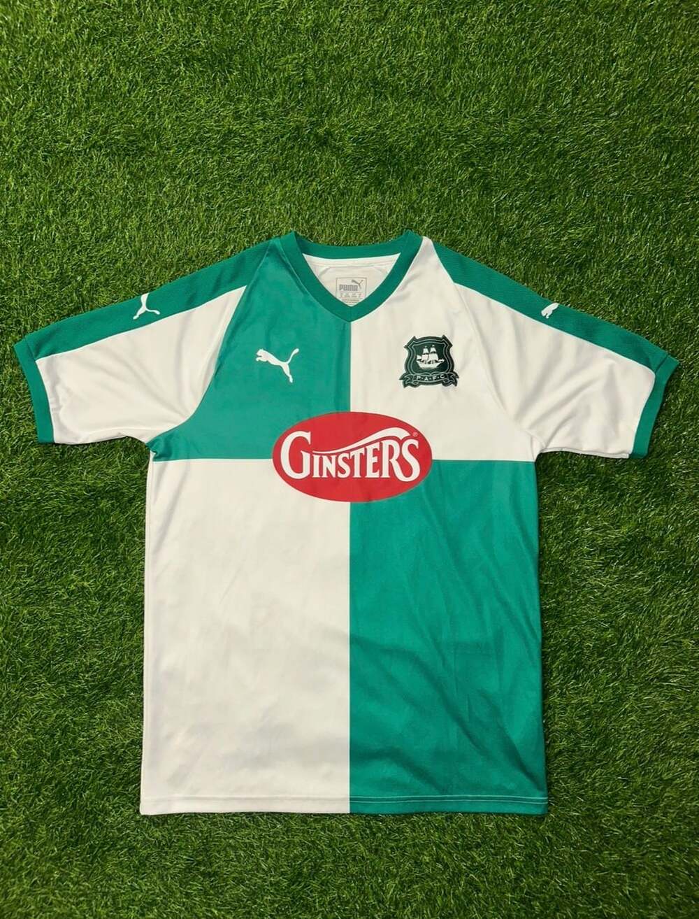 Puma Plymouth Argyle Away Jersey Size M Green White